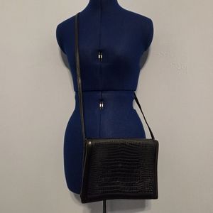 Vintage Black Snakeskin Leather Purse